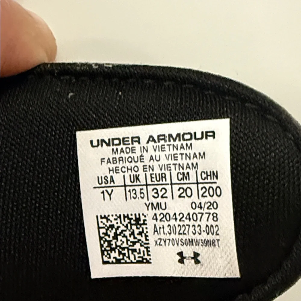 New Under Armour Slide Sandals Girls Youth 1Y Kids Black Hot Pink Foam Ignite